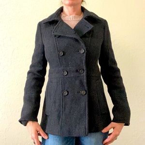 J. Crew Wool Peacoat | Size S | Classic Grey Winter Coat
